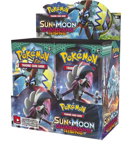 pokemon center sun and moon booster box & Guardians Rising SELECT A TYPE:Checklane Blister Case Moon expansion adds Pokémon Pokemon Single Card Sun Lina