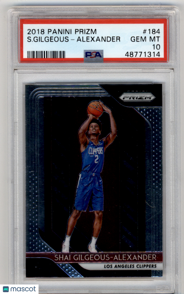 2018 Panini Prizm S. Gilgeous-Alexander #184 PSA 10