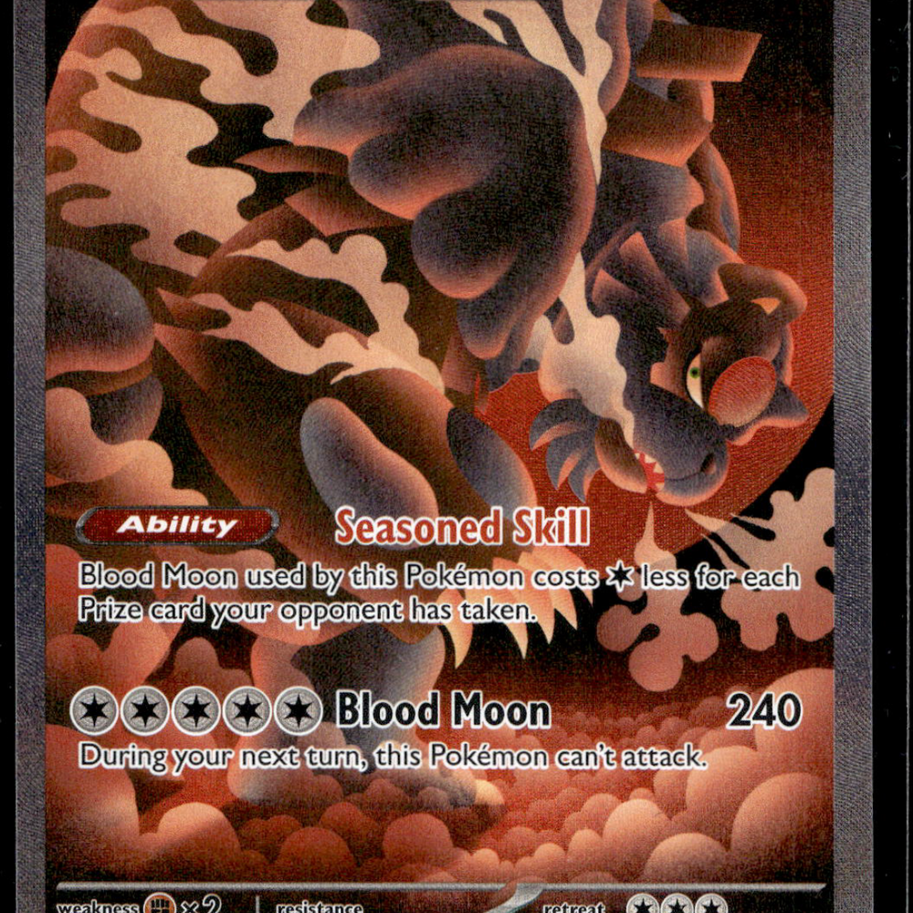 2025 Pokemon Scarlet & Violet Prismatic Bloodmoon Ursaluna EX #168/131