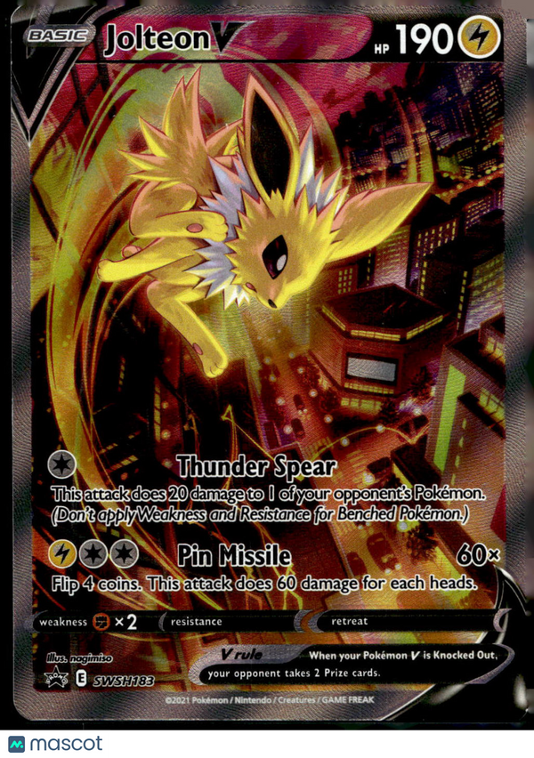 2021 Evolving Skies Jolteon V #SWSH183 Promo