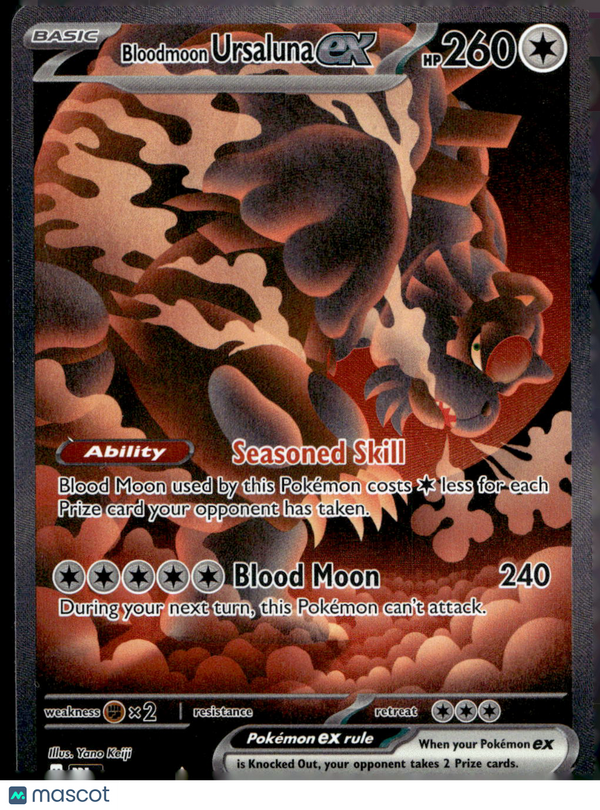 2025 Sv: Prismatic Evolutions Bloodmoon Ursaluna EX #150/162