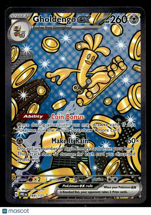 2025 Prismatic Evolutions Gholdengo EX #164/131