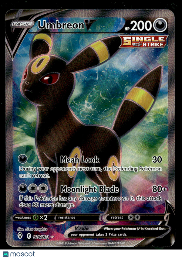 2021 Evolving Skies Umbreon V #188/203