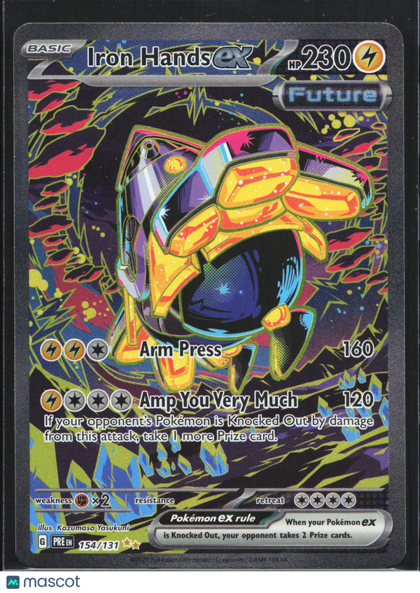 2025 Pokemon Scarlet & Violet White Flare Iron Hands EX #154/131 SAR