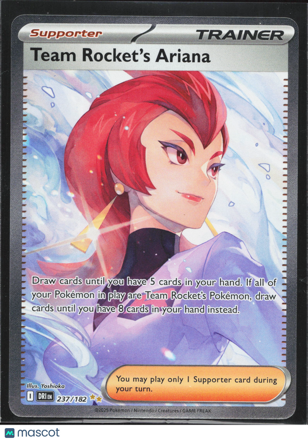 2025 Pokemon Scarlet & Violet Destined Rivals Team Rocket's Ariana #237/182