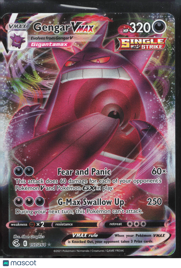 2021 Fusion Strike Gengar VMAX #157/264