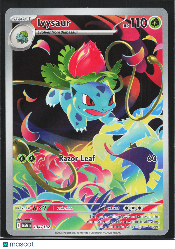 2025 Pokemon Scarlet & Violet Prismatic Evolutions Ivysaur #134/132