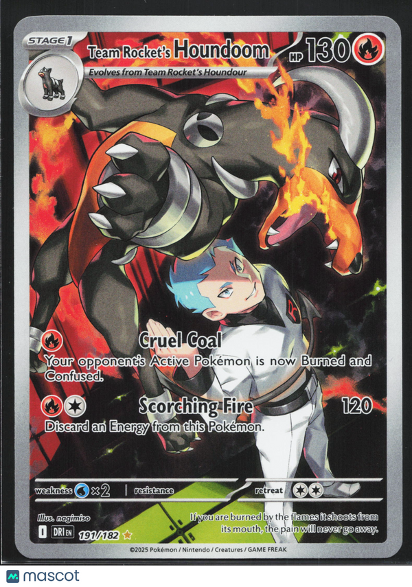 2025 Pokemon Scarlet & Violet Destined Rivals Team Rocket's Houndoom #191/182