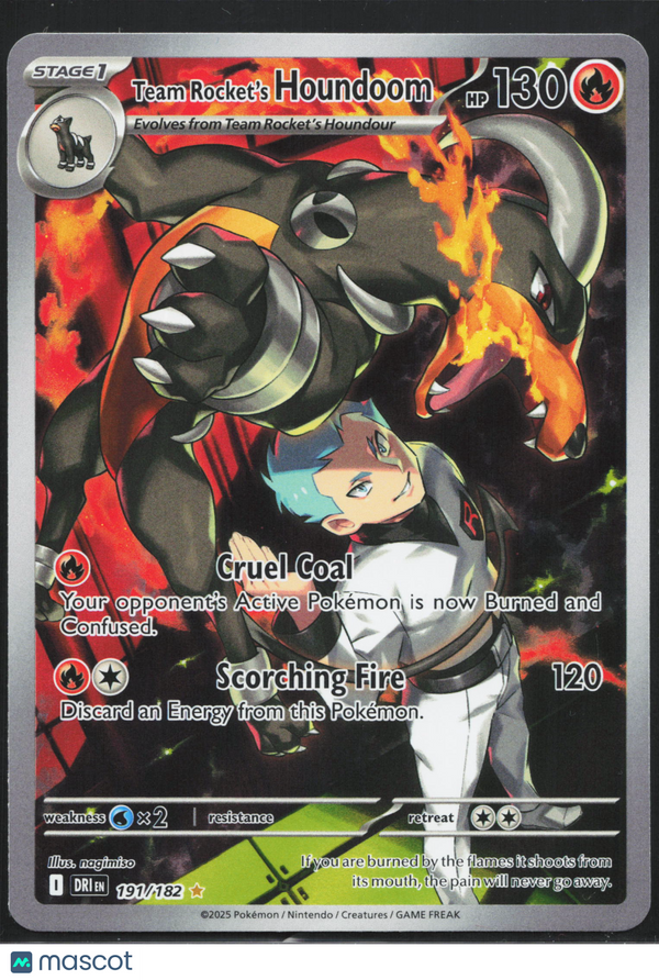 2025 Pokemon Scarlet & Violet Destined Rivals Team Rocket's Houndoom #191/182