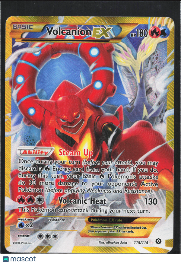 2016 Steam Siege Volcanion EX #115/114 FA
