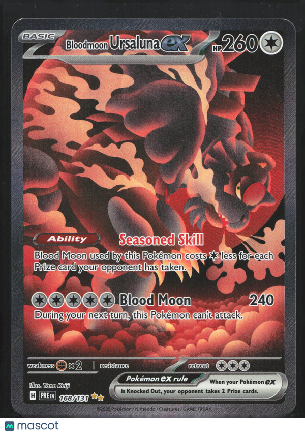 2024 Twilight Masquerade Bloodmoon Ursaluna EX #168/131