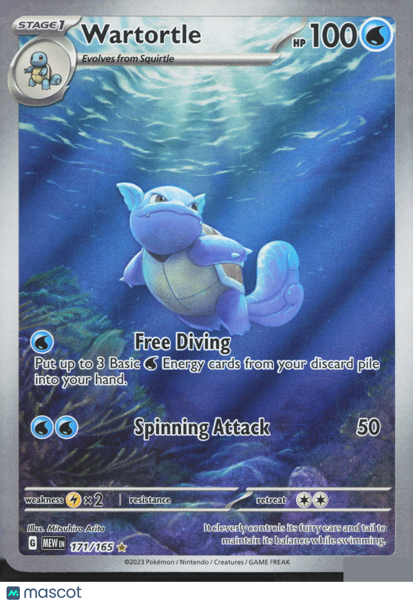 2023 Pokemon 151 Wartortle #171/165