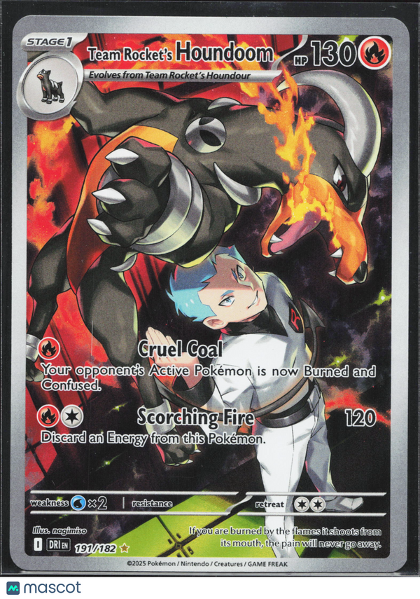 2025 Pokemon Scarlet & Violet Destined Rivals Team Rocket's Houndoom #191/182