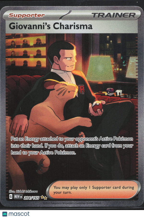 2023 Sv: Scarlet & Violet 151 Giovanni's Charisma #204/165