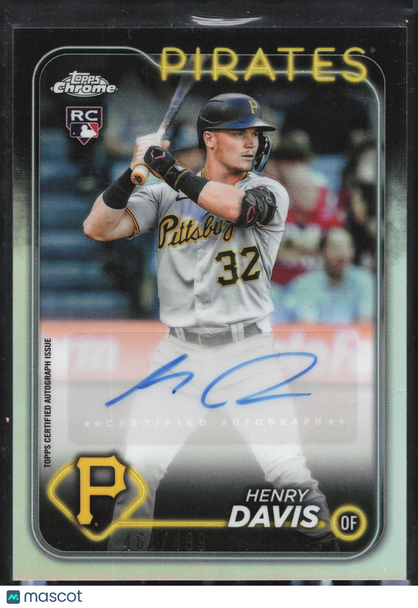 2024 Topps Chrome Autographs Henry Davis #AC-HD Refractor