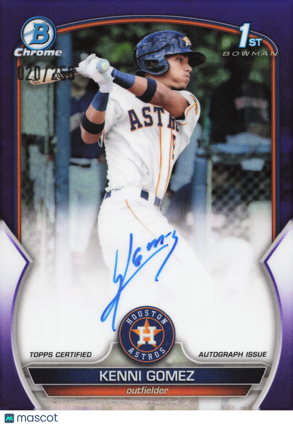 2023 Bowman Chrome Kenni Gomez #CPA-KG Purple Refractor