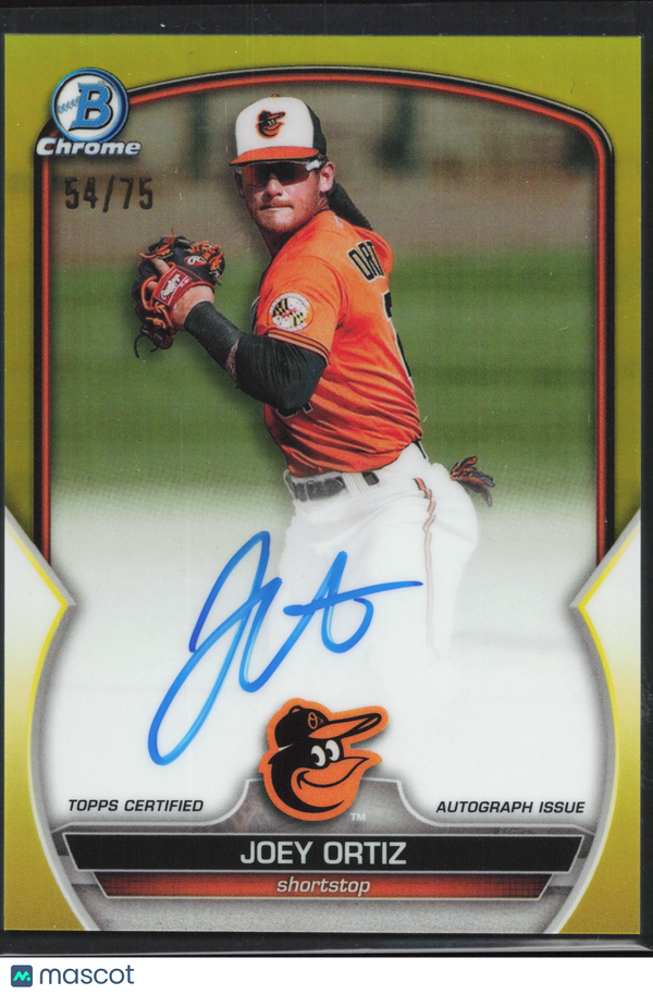 2023 Bowman Chrome Joey Ortiz #CPA-JOR Gold