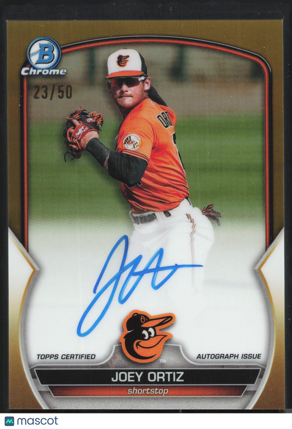 2023 Bowman Chrome Joey Ortiz #CPA-JOR Gold Refractor