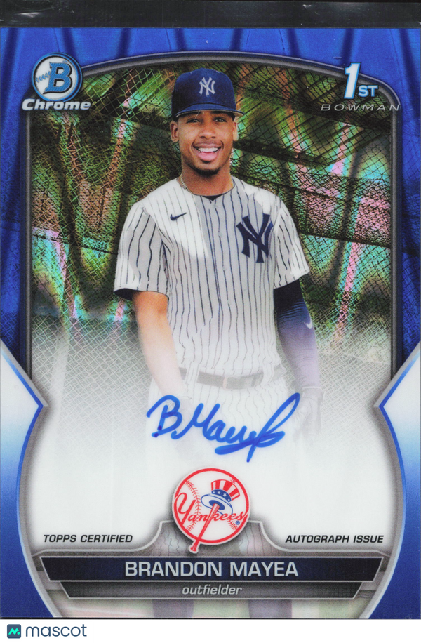 2023 Topps Bowman Chrome Brandon Mayea #CPA-BMA Blue Wave