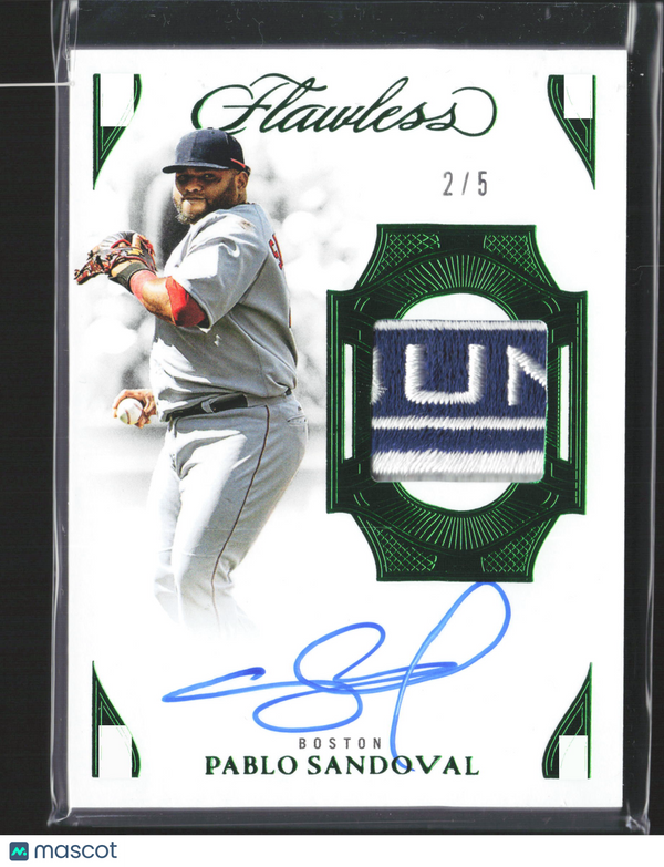 2025 Panini Flawless Pablo Sandoval #PPV-PS Emerald