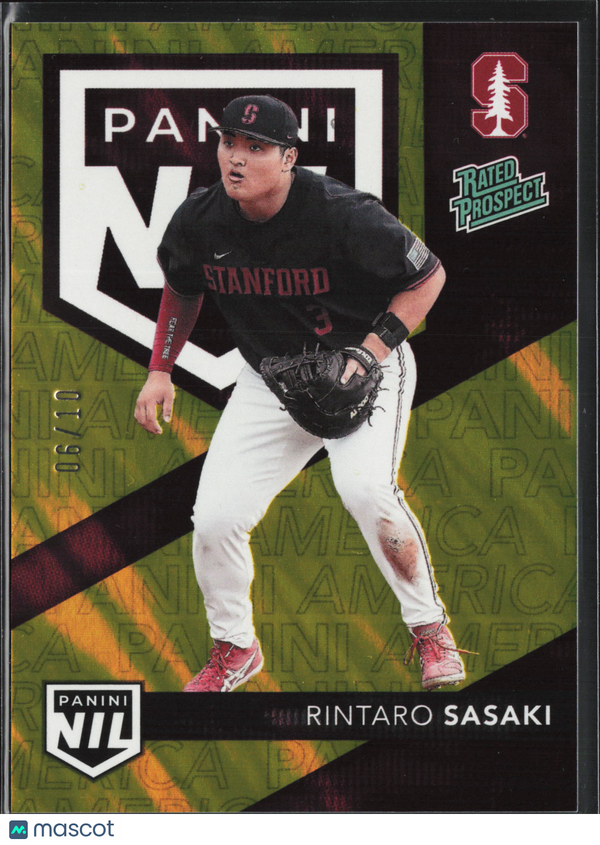 2025 Panini The National Rintaro Sasaki #NIL10 Gold