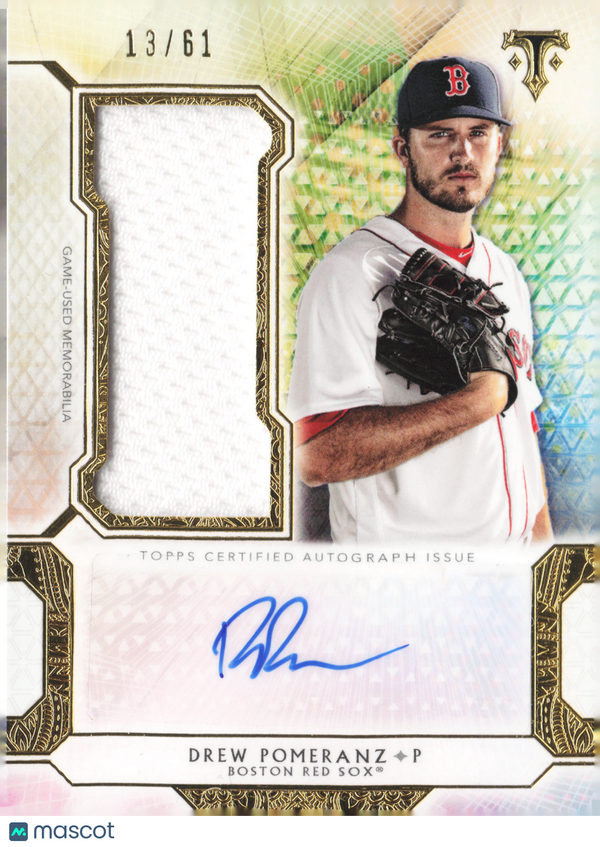 2018 Topps Triple Threads Drew Pomeranz #UAJR-DP