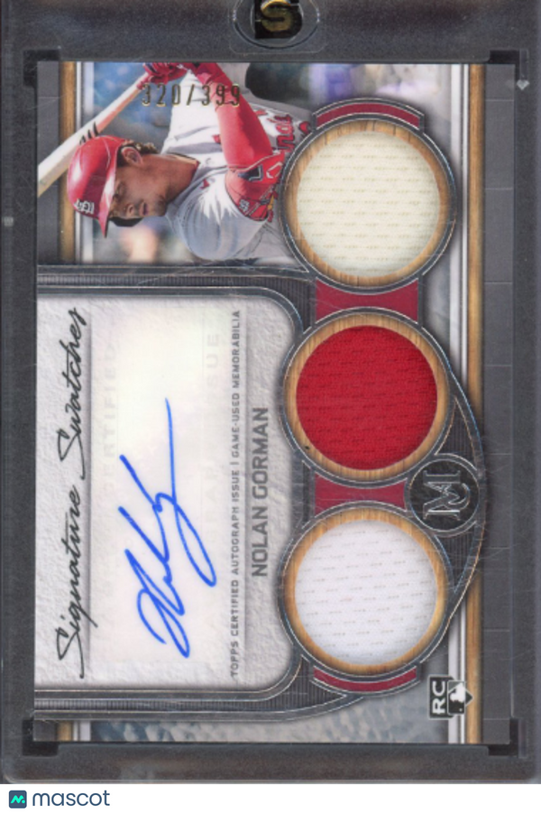 2023 Topps Museum Collection Nolan Gorman #SSWTRA-NG