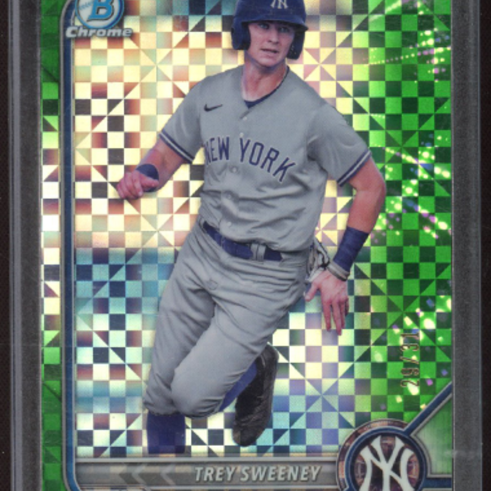 2022 Bowman Chrome Prospects Trey Sweeney #BCP-214 Green X-Fractor
