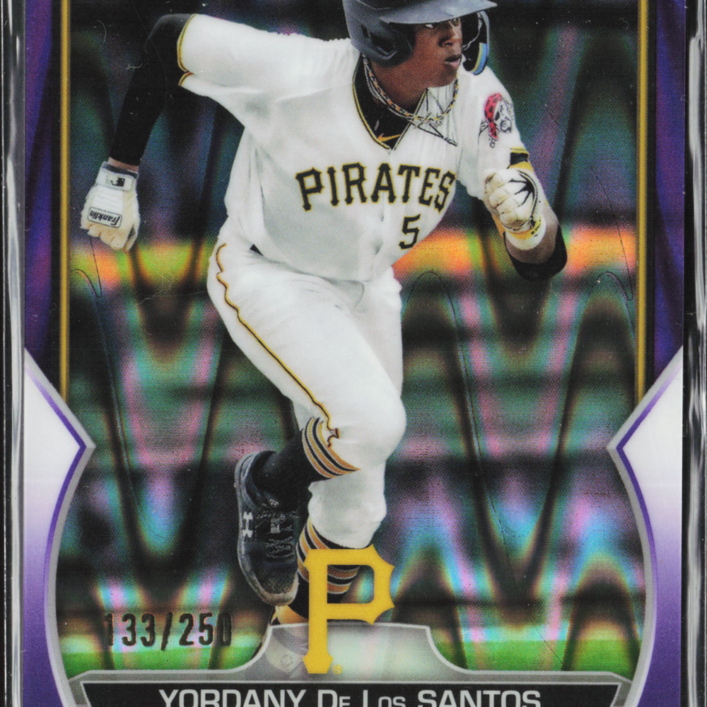2023 Bowman Chrome Prospects Yordany De Los Santos #BCP-121 Purple Shimmer