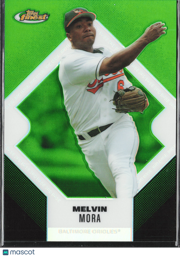 2006 Topps Finest Melvin Mora #104 Green Refractor
