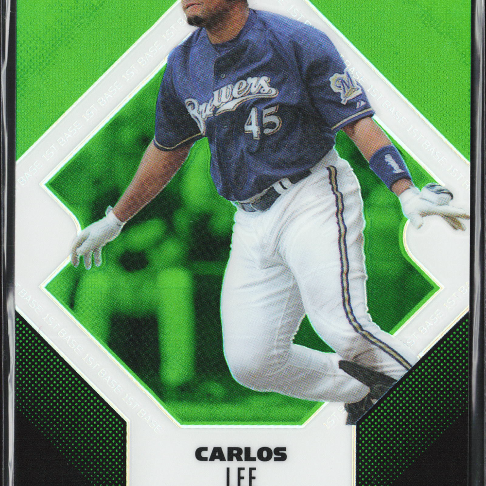 2006 Topps Finest Carlos Lee #42 Green Refractor