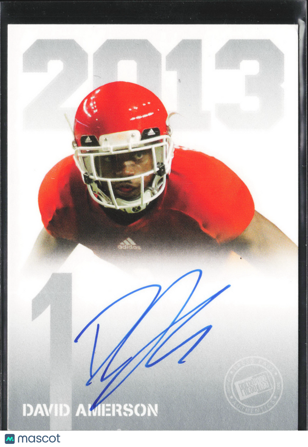 2013 Press Pass Signings David Amerson #PPS-DA
