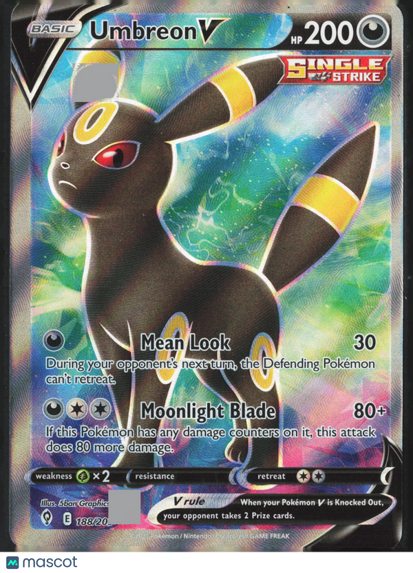 2021 Evolving Skies Umbreon V #188/203
