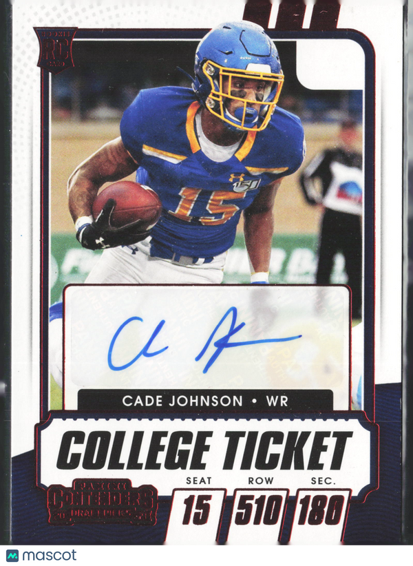 2021 Panini Contenders Draft Picks Cade Johnson #319