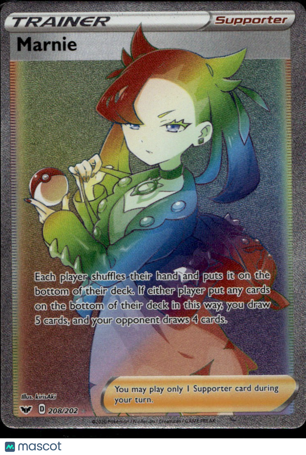 2020 Sword & Shield Marnie #208/202 FA