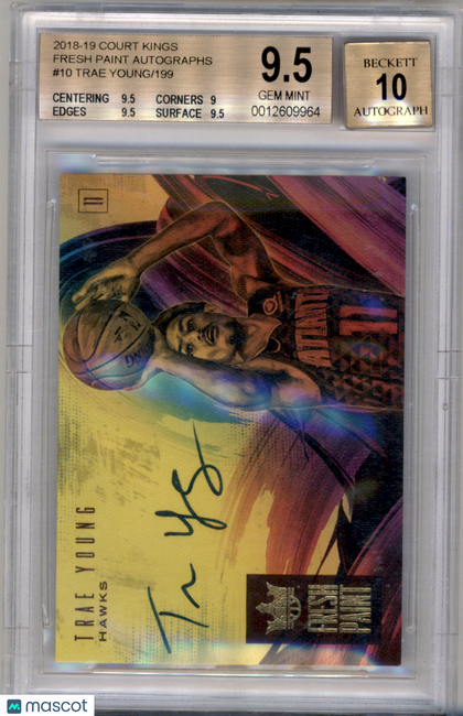 2018 Court Kings Fresh Paint Autographs Trae Young #10 BGS 9.5