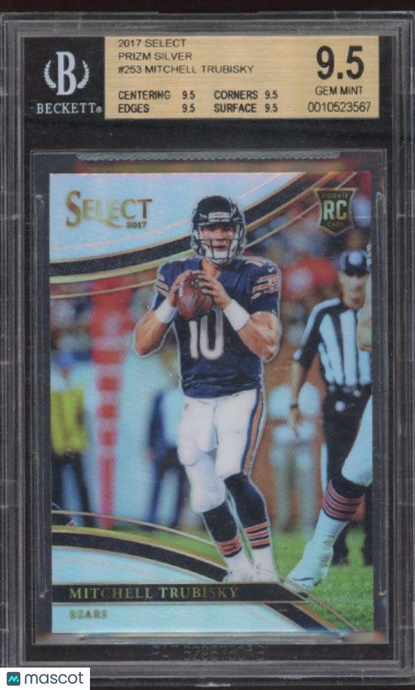 2017 Select Prizm Silver Mitchell Trubisky #253 BGS 9.5