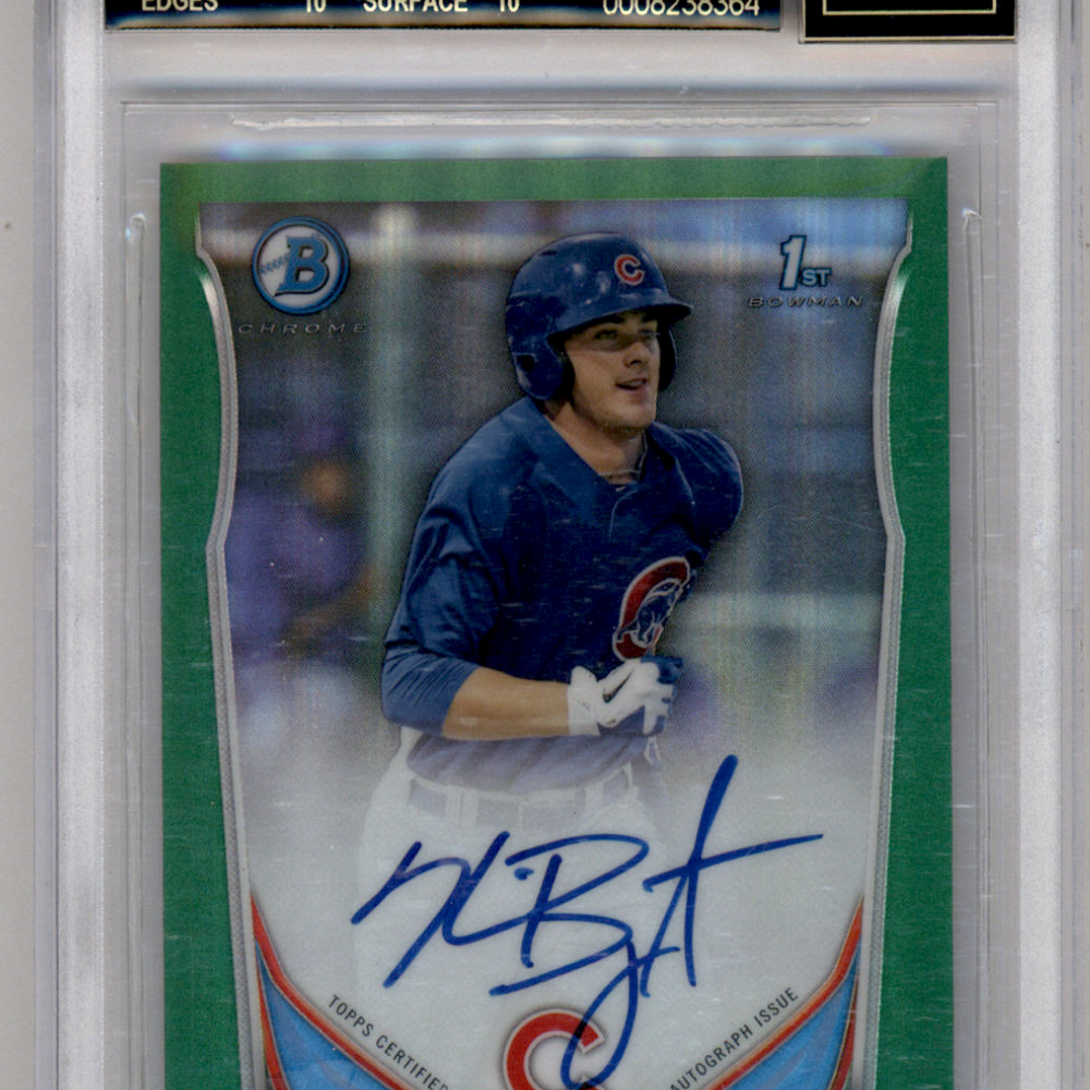 2014 Bowman Chrome Prospect Auto Green Refractors Kris Bryant #BCAPKB BGS 10