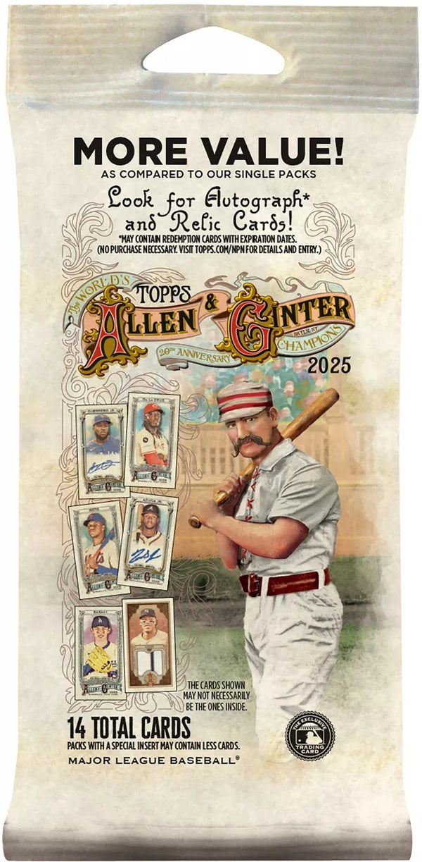 MLB Topps 2025 Allen & Ginter Baseball Trading Card VALUE Pack