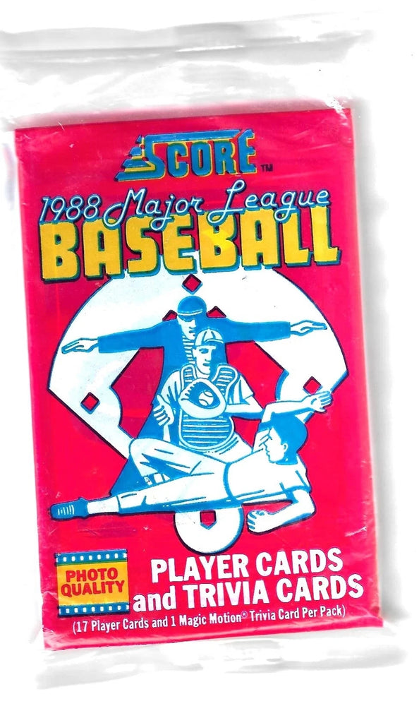1988 Score MLB Baseball Player & Magic Motion Trivia Cards Retail Box