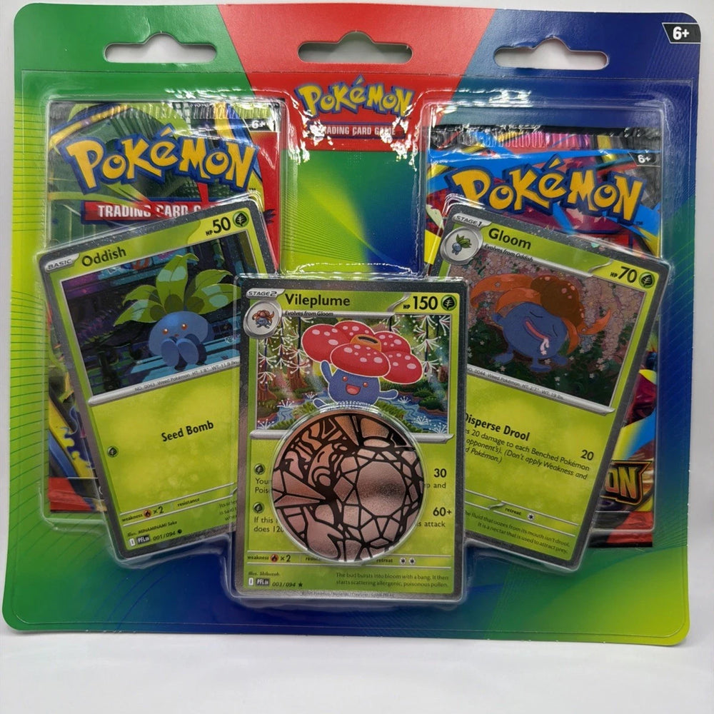Pokemon Mega Evolution 2-Pack Blister Pack Oddish Gloom Vileplume Promo Sealed