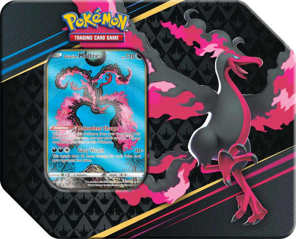 The Pokemon TCG: Crown Zenith Tin Galarian Moltres Edition