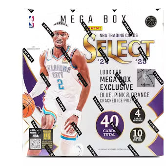 2024/25 Panini Select Basketball Mega Box Blue,Pink,Orange Cracked Ice