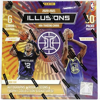 2020/21 Panini Illusions Basketball Mega Box Sapphire and Yellow Parallels