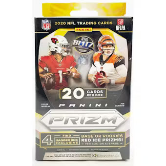 2020 Panini Prizm Football Hanger 20-Card Box Red Ice Prizm