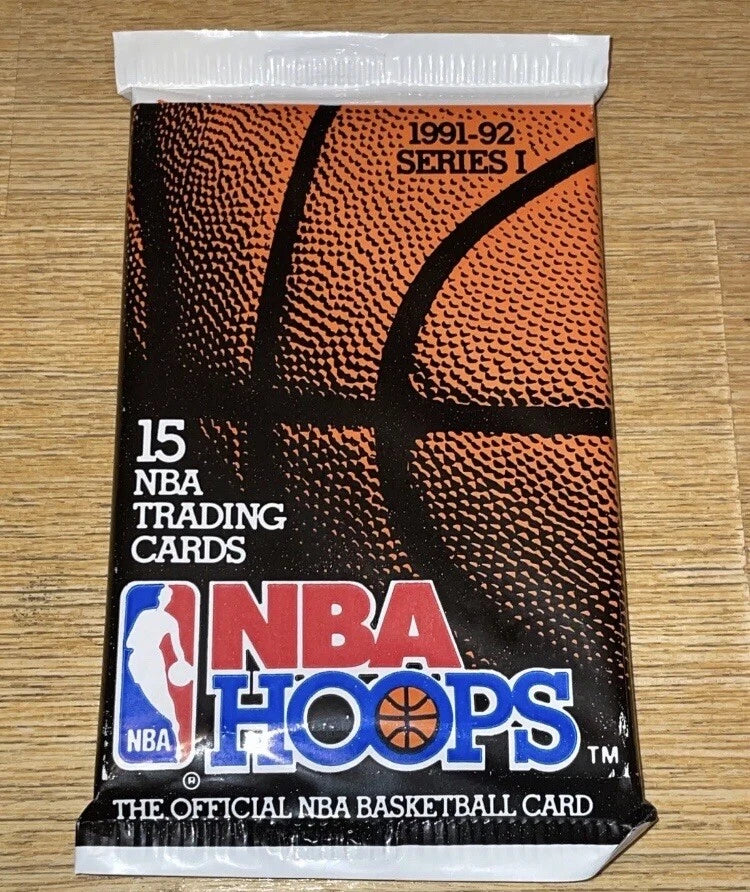 1991-92 NBA Hoops Series 1 Basketball Cards Factory Sealed - 1 Pack - 15 Cards