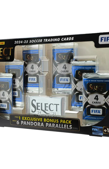 2024-25 Panini Select FIFA Soccer Box – 6 Packs + 6 Pandora Parallels