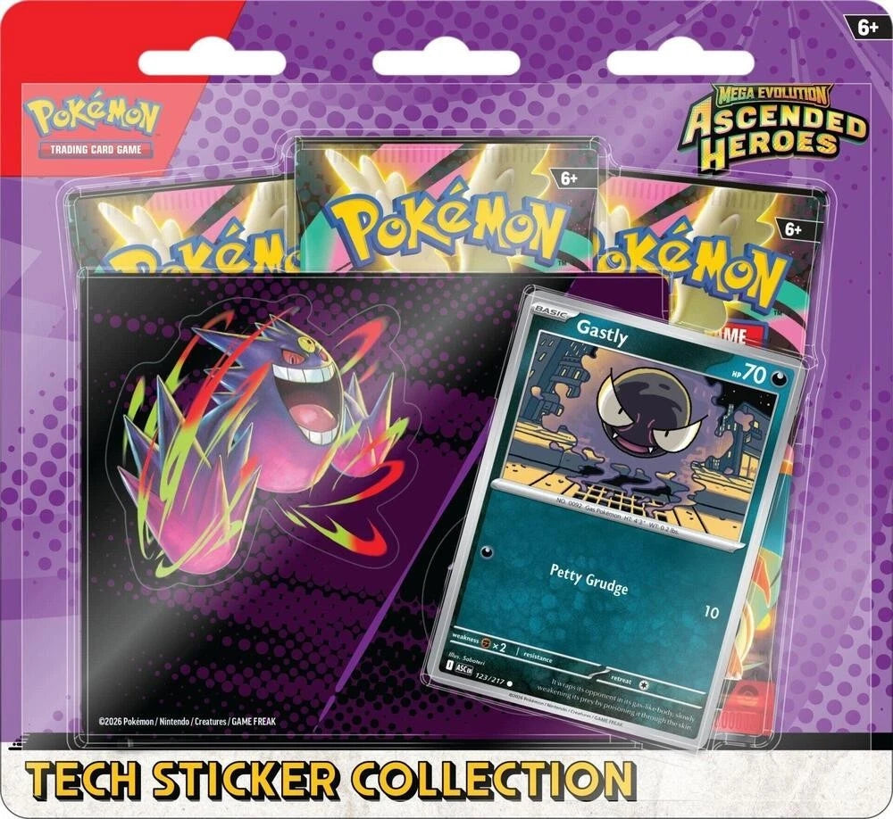 Pokemon Ascended Heroes Tech Sticker Collection 3pack