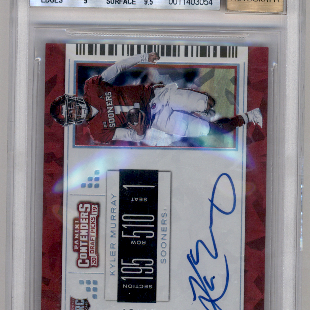2019 Panini Contenders Draft Picks Cracked Ice Kyler Murray #101B BGS 9