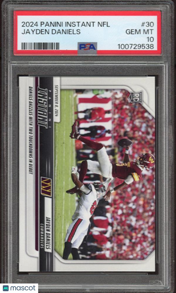 2024 Panini Instant NFL Jayden Daniels #30 PSA 10